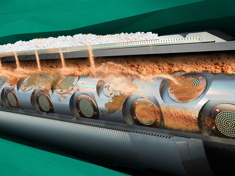 Animation still of the BEADSCREEN high-performance erosion-resistant sand control system.